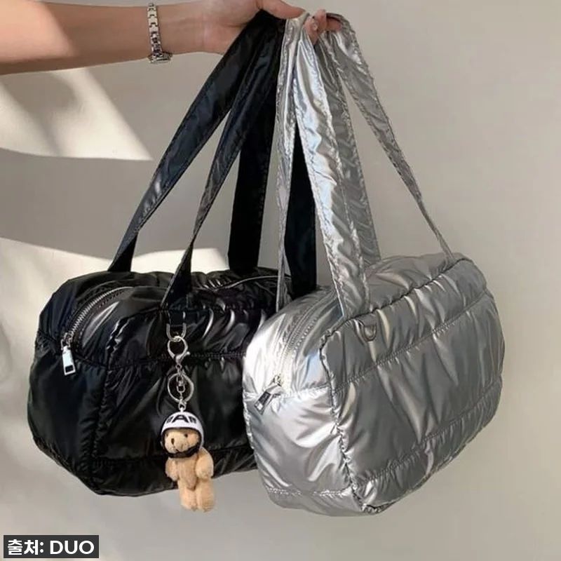 가벼운 데일리 사각 패딩 바게트 쇼퍼 관련 이미지 2