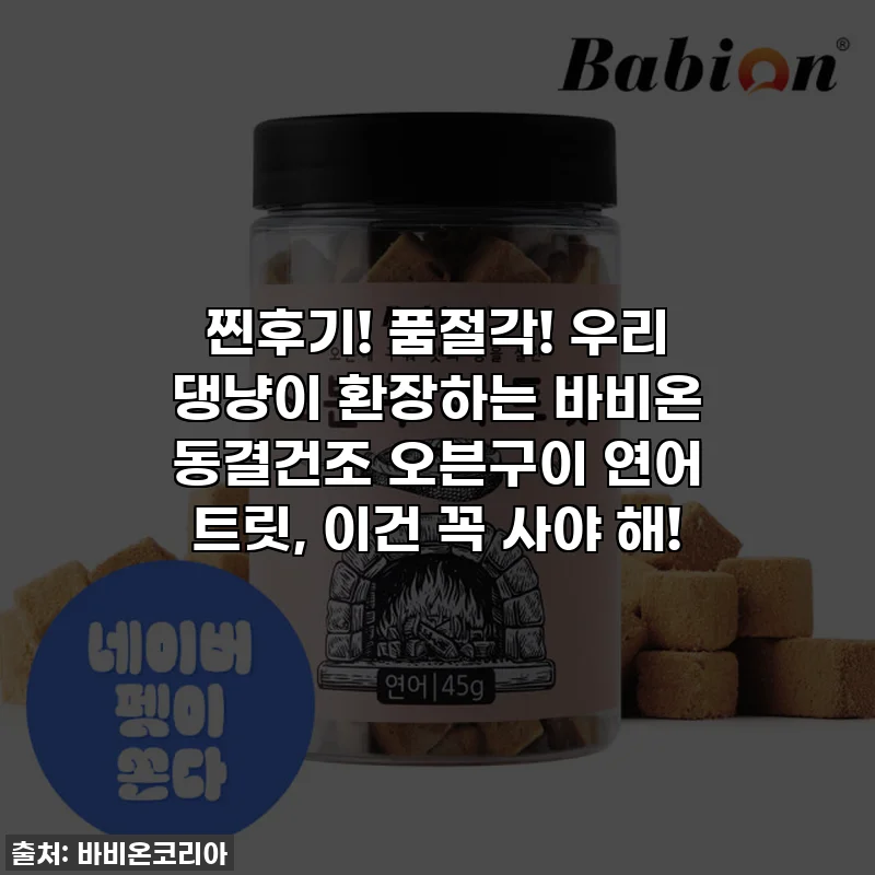 찐후기! 품절각! 우리 댕냥이 환장하는 바비온 동결건조 오븐구이 연어 트릿, 이건 꼭 사야 해!