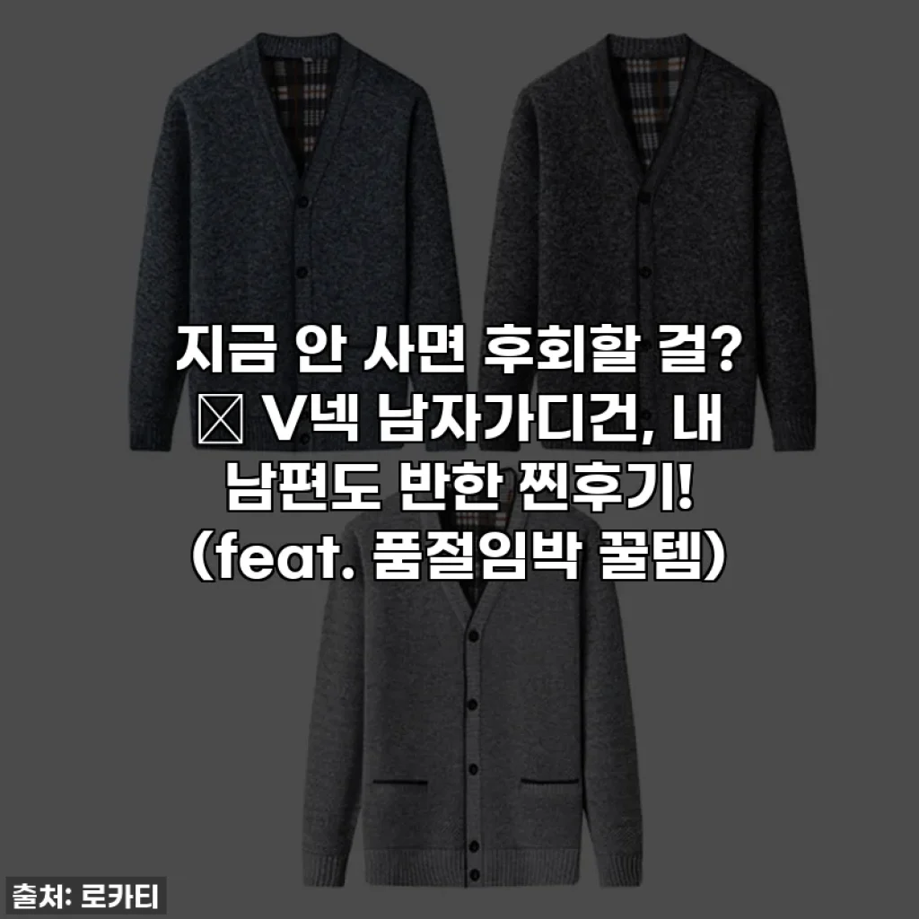 지금 안 사면 후회할 걸? ✨ V넥 남자가디건, 내 남편도 반한 찐후기! (feat. 품절임박 꿀템)