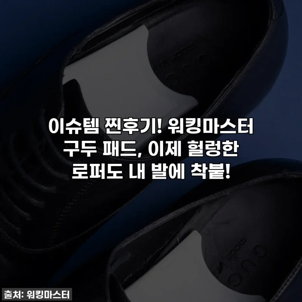 이슈템 찐후기! 워킹마스터 구두 패드, 이제 헐렁한 로퍼도 내 발에 착붙!