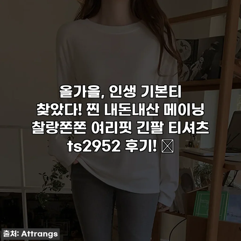 올가을, 인생 기본티 찾았다! 찐 내돈내산 메이닝 찰랑쫀쫀 여리핏 긴팔 티셔츠 ts2952 후기! ✨