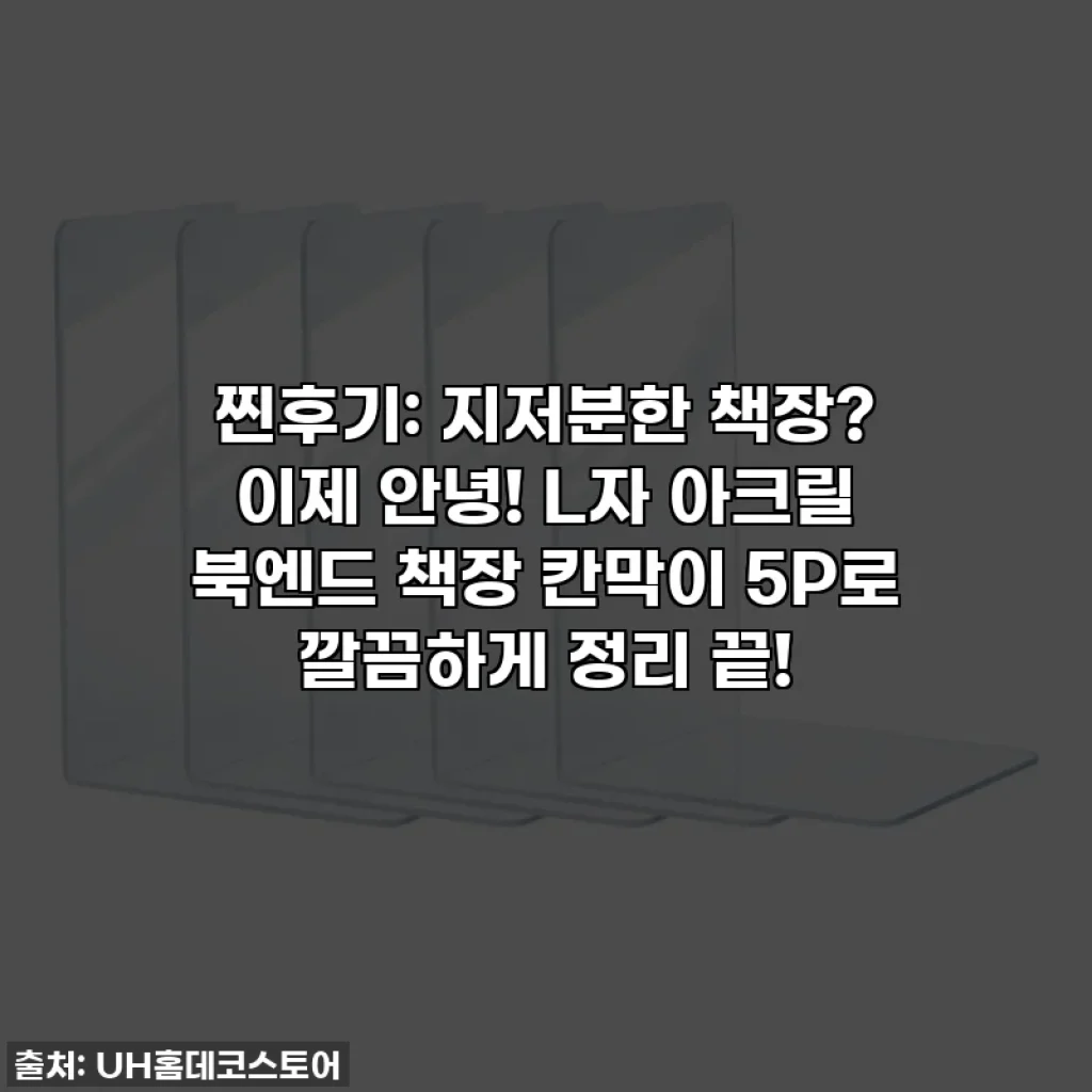 찐후기: 지저분한 책장? 이제 안녕! L자 아크릴 북엔드 책장 칸막이 5P로 깔끔하게 정리 끝!