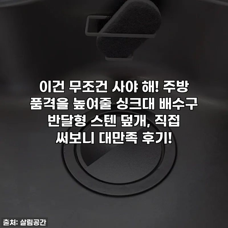 이건 무조건 사야 해! 주방 품격을 높여줄 싱크대 배수구 반달형 스텐 덮개, 직접 써보니 대만족 후기!