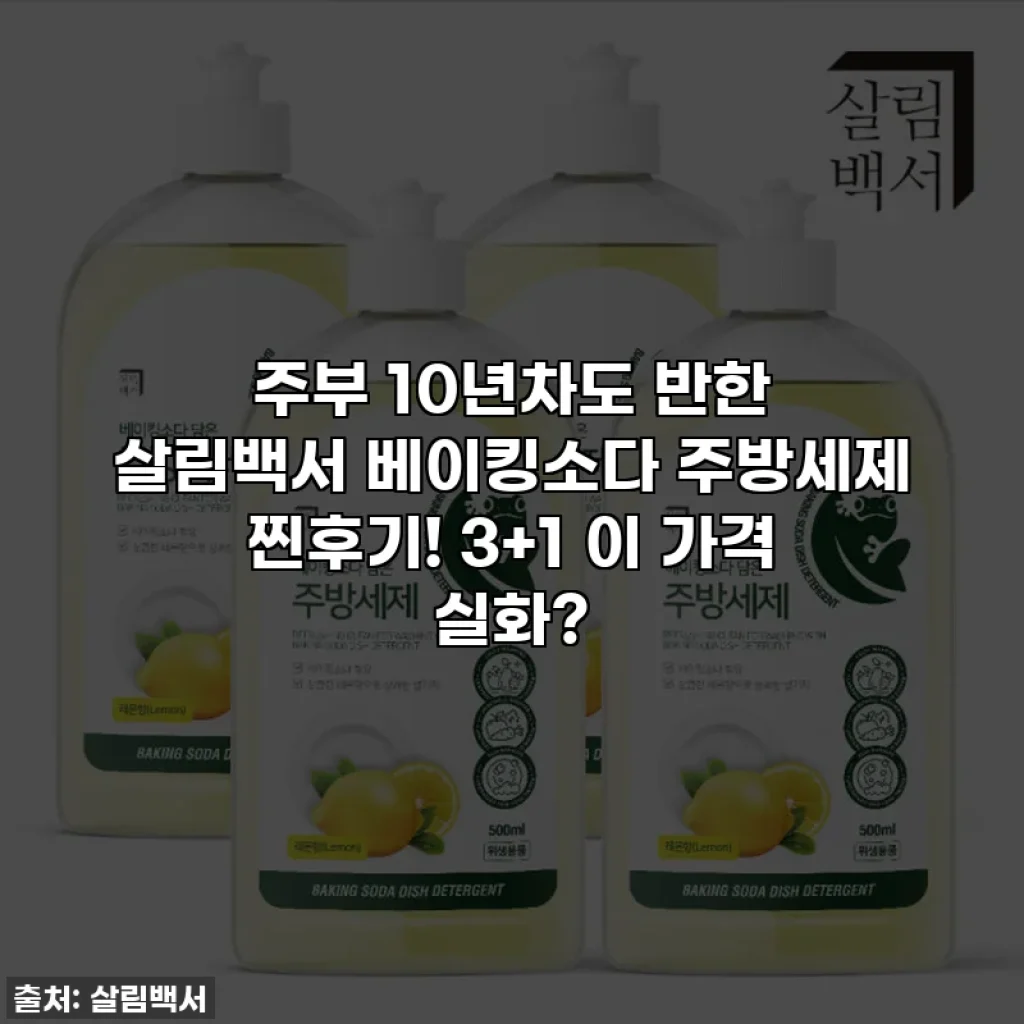 주부 10년차도 반한 살림백서 베이킹소다 주방세제 찐후기! 3+1 이 가격 실화?