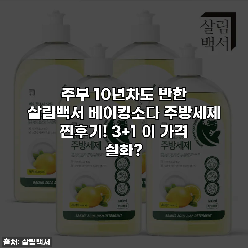 주부 10년차도 반한 살림백서 베이킹소다 주방세제 찐후기! 3+1 이 가격 실화?
