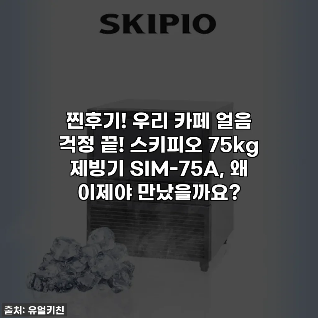 찐후기! 우리 카페 얼음 걱정 끝! 스키피오 75kg 제빙기 SIM-75A, 왜 이제야 만났을까요?