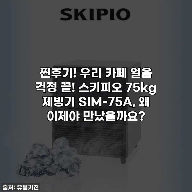 찐후기! 우리 카페 얼음 걱정 끝! 스키피오 75kg 제빙기 SIM-75A, 왜 이제야 만났을까요?