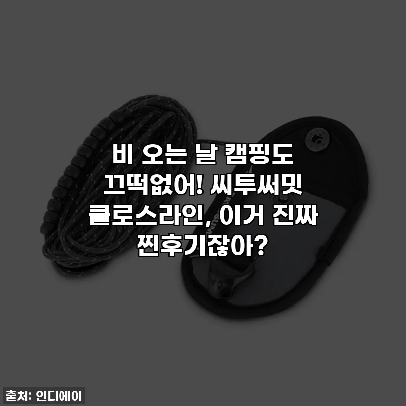 비 오는 날 캠핑도 끄떡없어! 씨투써밋 클로스라인, 이거 진짜 찐후기잖아?