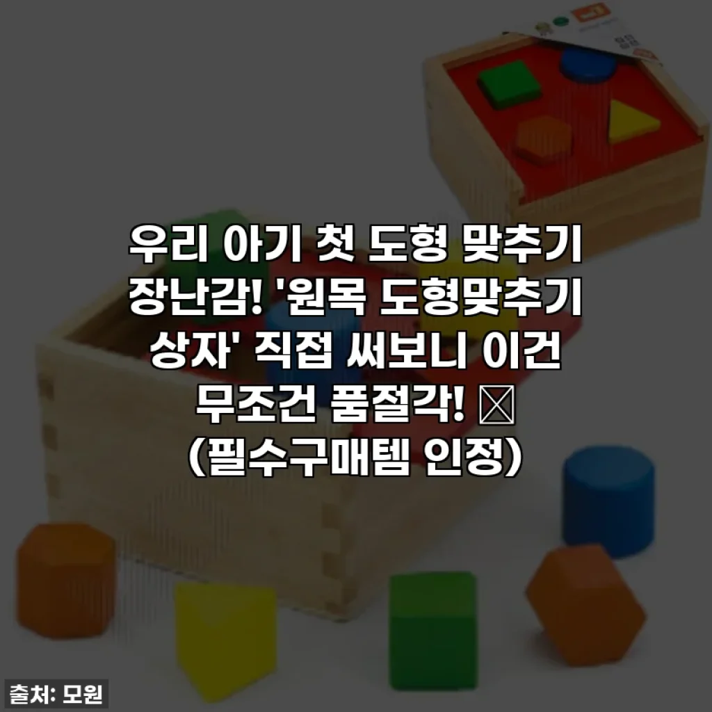 우리 아기 첫 도형 맞추기 장난감! '원목 도형맞추기 상자' 직접 써보니 이건 무조건 품절각! ✨ (필수구매템 인정)