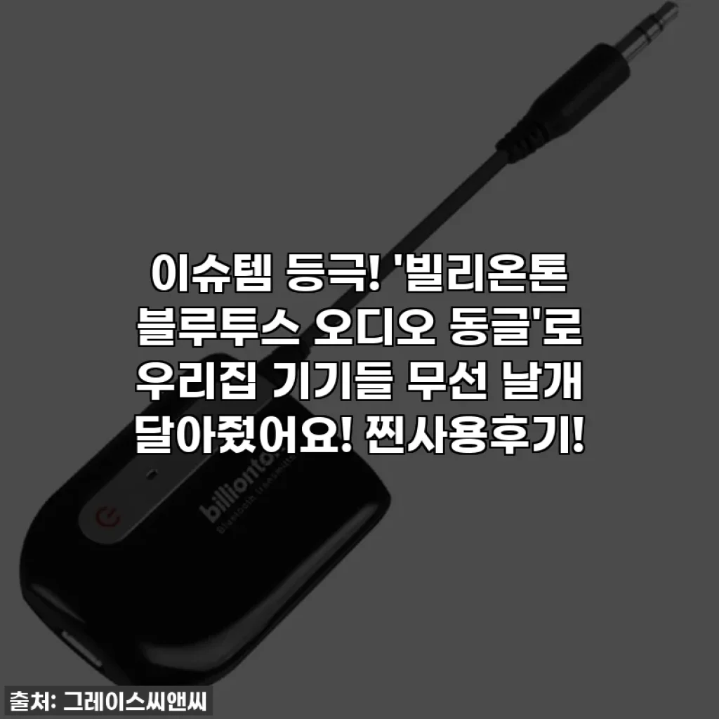 이슈템 등극! '빌리온톤 블루투스 오디오 동글'로 우리집 기기들 무선 날개 달아줬어요! 찐사용후기!
