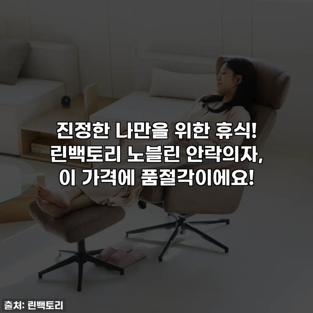 진정한 나만을 위한 휴식! 린백토리 노블린 안락의자, 이 가격에 품절각이에요!