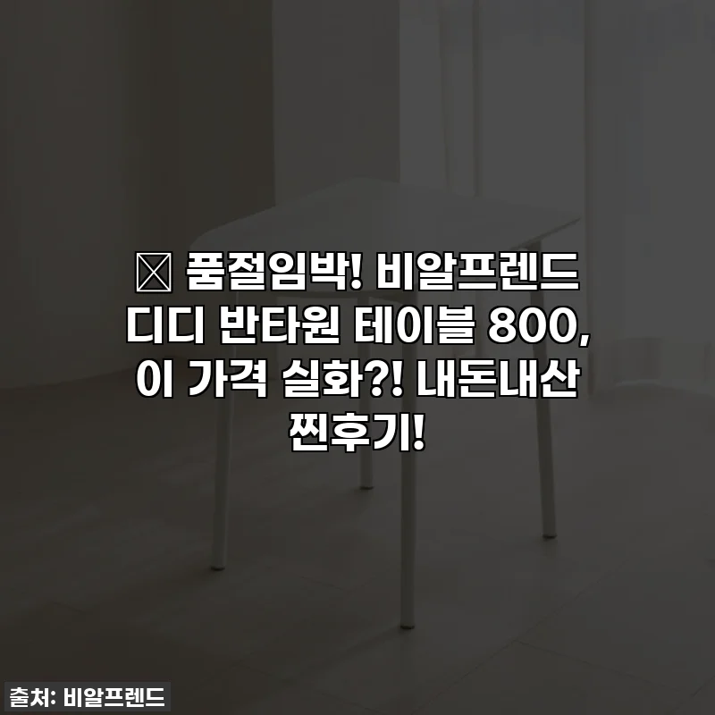 🚨 품절임박! 비알프렌드 디디 반타원 테이블 800, 이 가격 실화?! 내돈내산 찐후기!