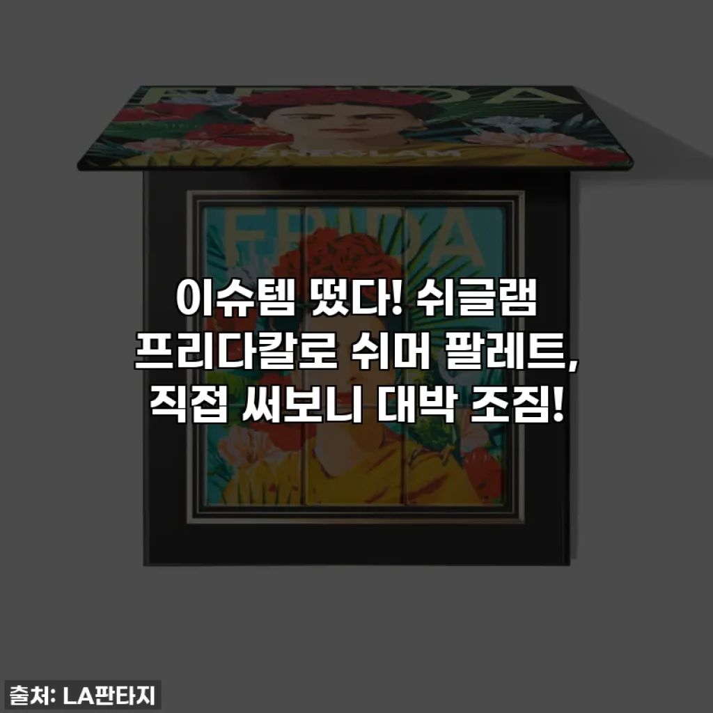 이슈템 떴다! 쉬글램 프리다칼로 쉬머 팔레트, 직접 써보니 대박 조짐!