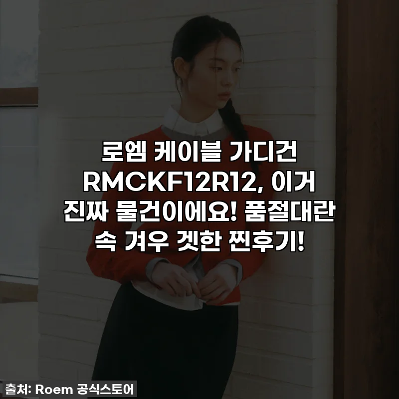 로엠 케이블 가디건 RMCKF12R12, 이거 진짜 물건이에요! 품절대란 속 겨우 겟한 찐후기!