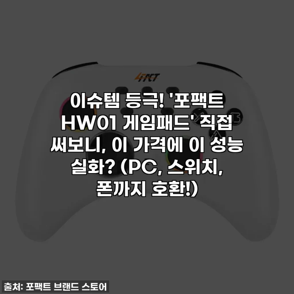이슈템 등극! '포팩트 HW01 게임패드' 직접 써보니, 이 가격에 이 성능 실화? (PC, 스위치, 폰까지 호환!)