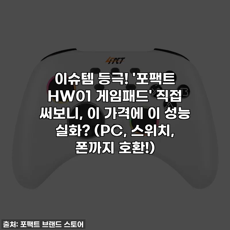 이슈템 등극! '포팩트 HW01 게임패드' 직접 써보니, 이 가격에 이 성능 실화? (PC, 스위치, 폰까지 호환!)