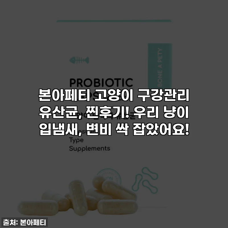 본아페티 고양이 구강관리 유산균, 찐후기! 우리 냥이 입냄새, 변비 싹 잡았어요!