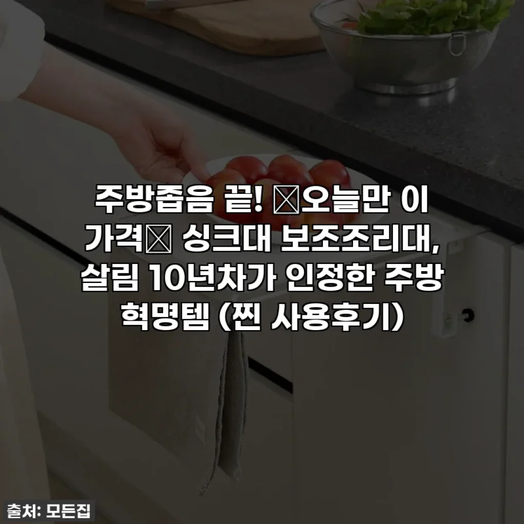 주방좁음 끝! ✨오늘만 이 가격✨ 싱크대 보조조리대, 살림 10년차가 인정한 주방 혁명템 (찐 사용후기)