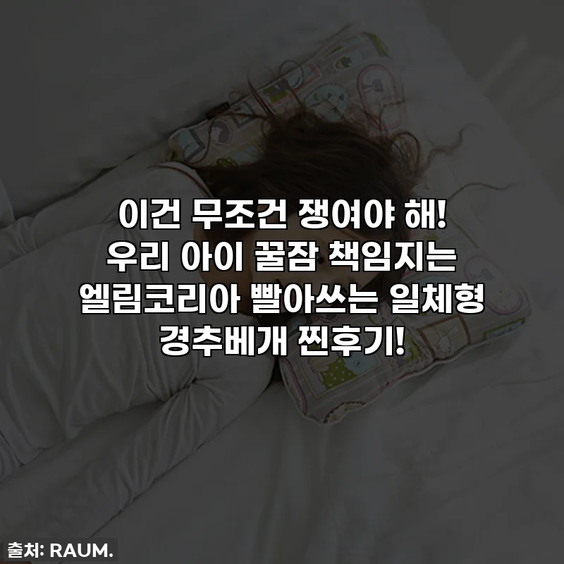 이건 무조건 쟁여야 해! 우리 아이 꿀잠 책임지는 엘림코리아 빨아쓰는 일체형 경추베개 찐후기!