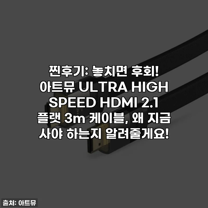 찐후기: 놓치면 후회! 아트뮤 ULTRA HIGH SPEED HDMI 2.1 플랫 3m 케이블, 왜 지금 사야 하는지 알려줄게요!