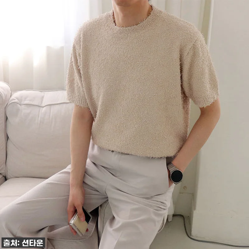 이슈템 등극! '남자반팔니트 오버핏 관련 이미지 4