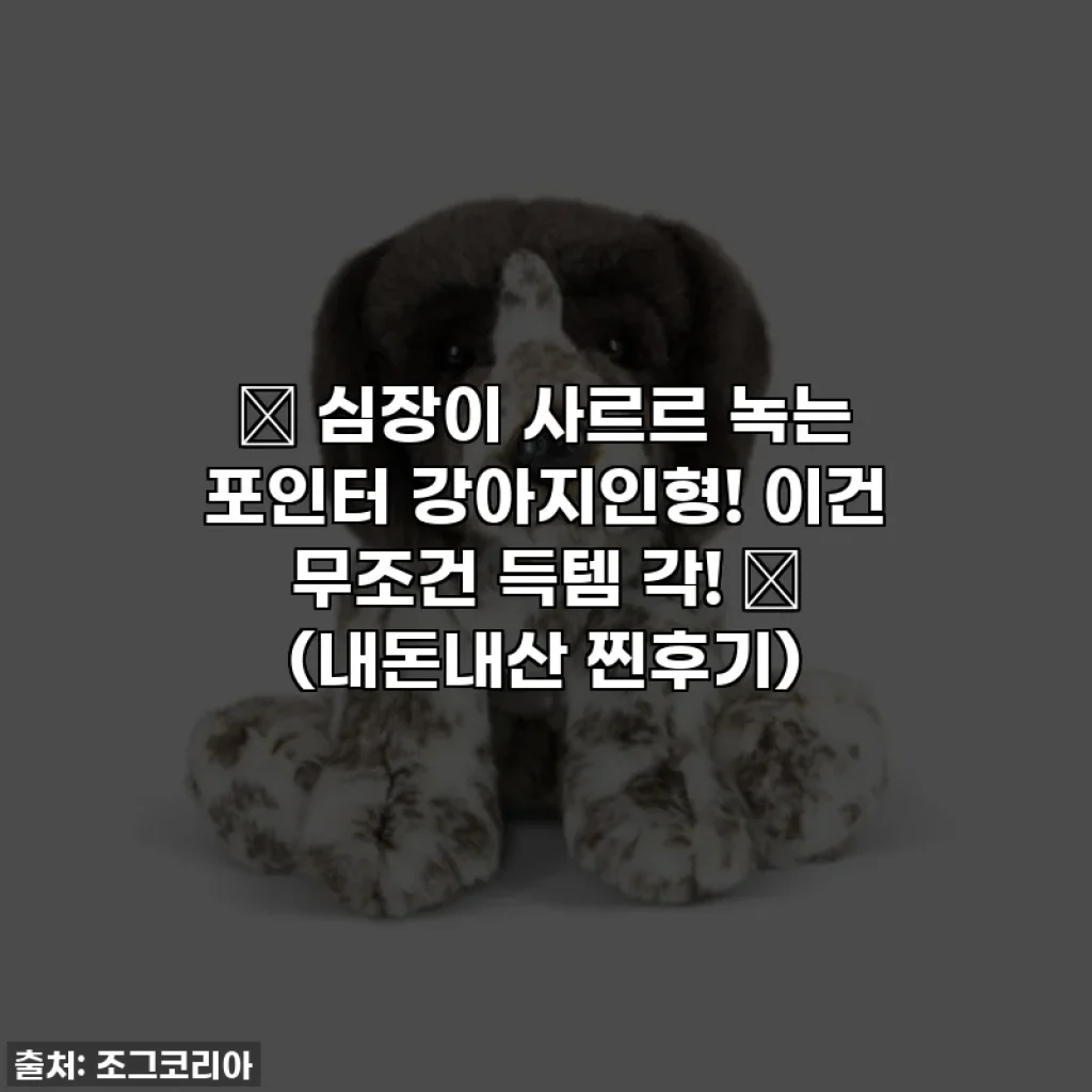 💖 심장이 사르르 녹는 포인터 강아지인형! 이건 무조건 득템 각! 💖 (내돈내산 찐후기)