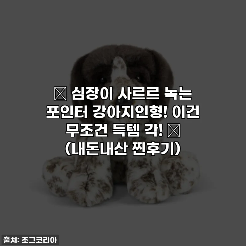 💖 심장이 사르르 녹는 포인터 강아지인형! 이건 무조건 득템 각! 💖 (내돈내산 찐후기)