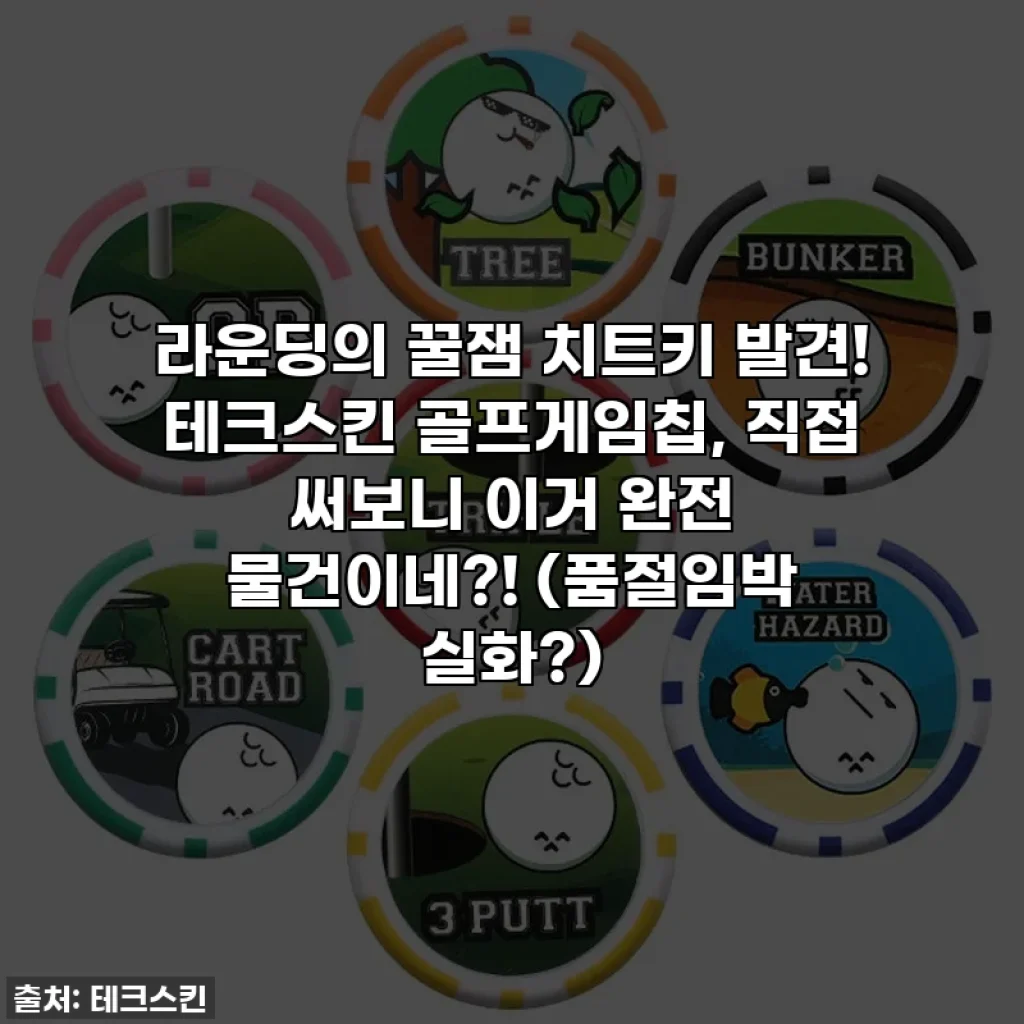 라운딩의 꿀잼 치트키 발견! 테크스킨 골프게임칩, 직접 써보니 이거 완전 물건이네?! (품절임박 실화?)