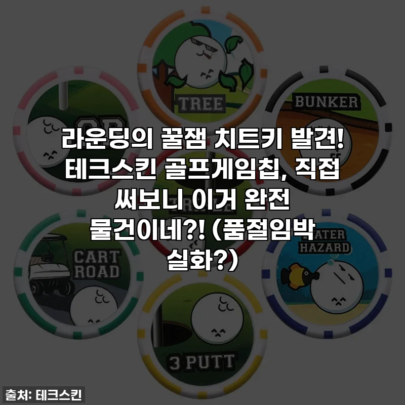 라운딩의 꿀잼 치트키 발견! 테크스킨 골프게임칩, 직접 써보니 이거 완전 물건이네?! (품절임박 실화?)
