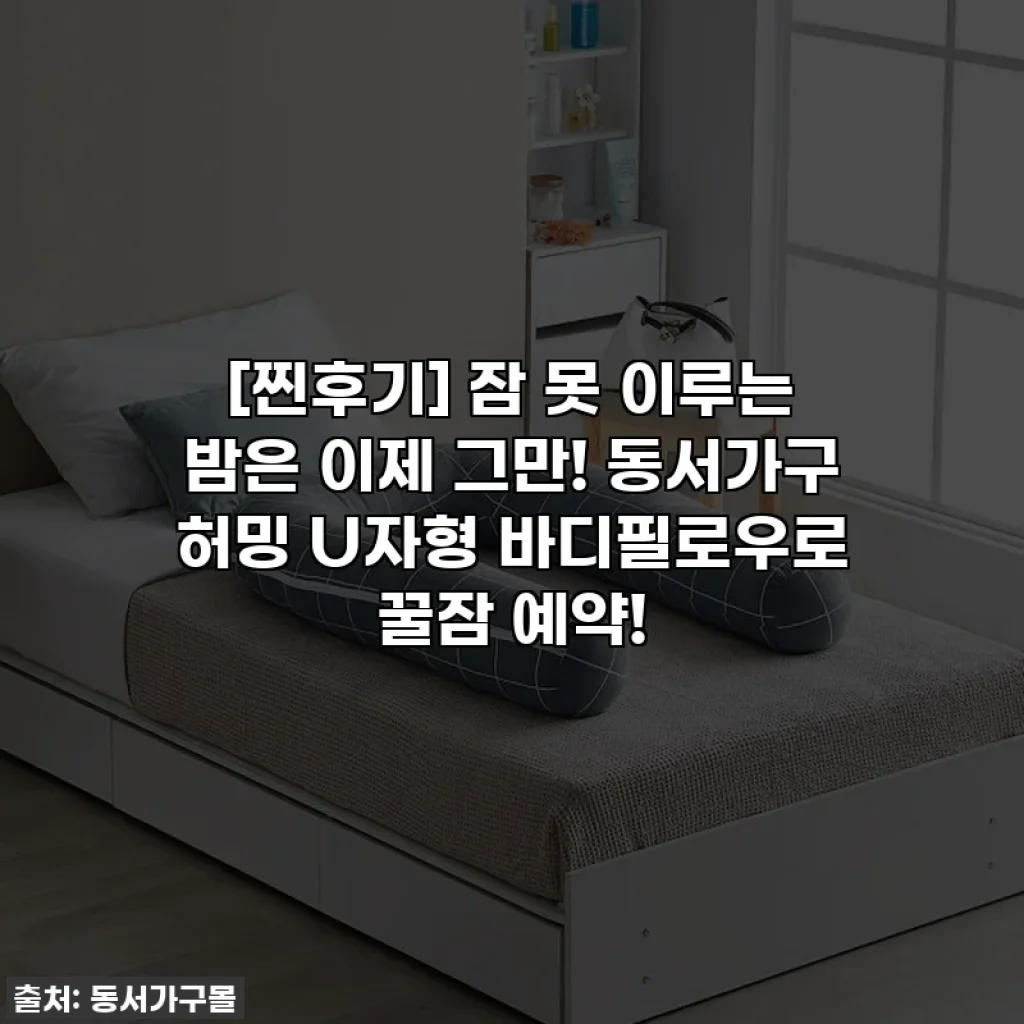 [찐후기] 잠 못 이루는 밤은 이제 그만! 동서가구 허밍 U자형 바디필로우로 꿀잠 예약!