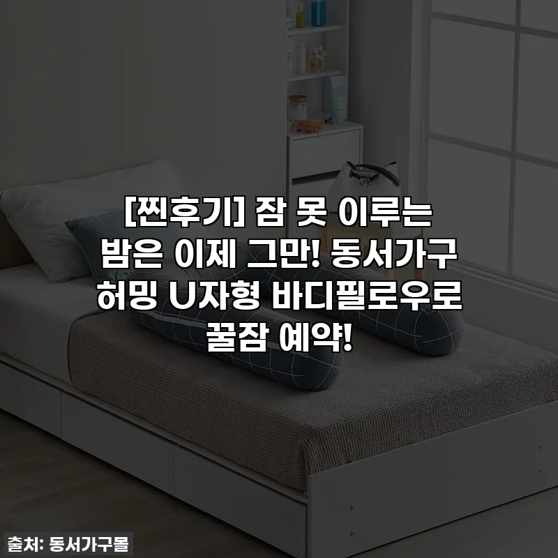 [찐후기] 잠 못 이루는 밤은 이제 그만! 동서가구 허밍 U자형 바디필로우로 꿀잠 예약!