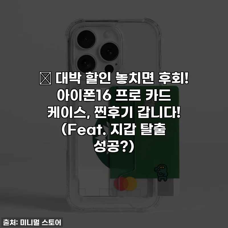 🎁 대박 할인 놓치면 후회! 아이폰16 프로 카드 케이스, 찐후기 갑니다! (Feat. 지갑 탈출 성공?)