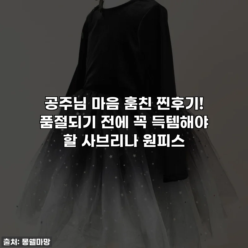공주님 마음 훔친 찐후기! 품절되기 전에 꼭 득템해야 할 사브리나 원피스