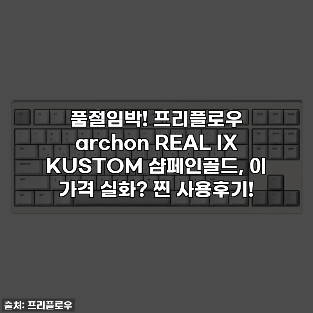 품절임박! 프리플로우 archon REAL IX KUSTOM 샴페인골드, 이 가격 실화? 찐 사용후기!