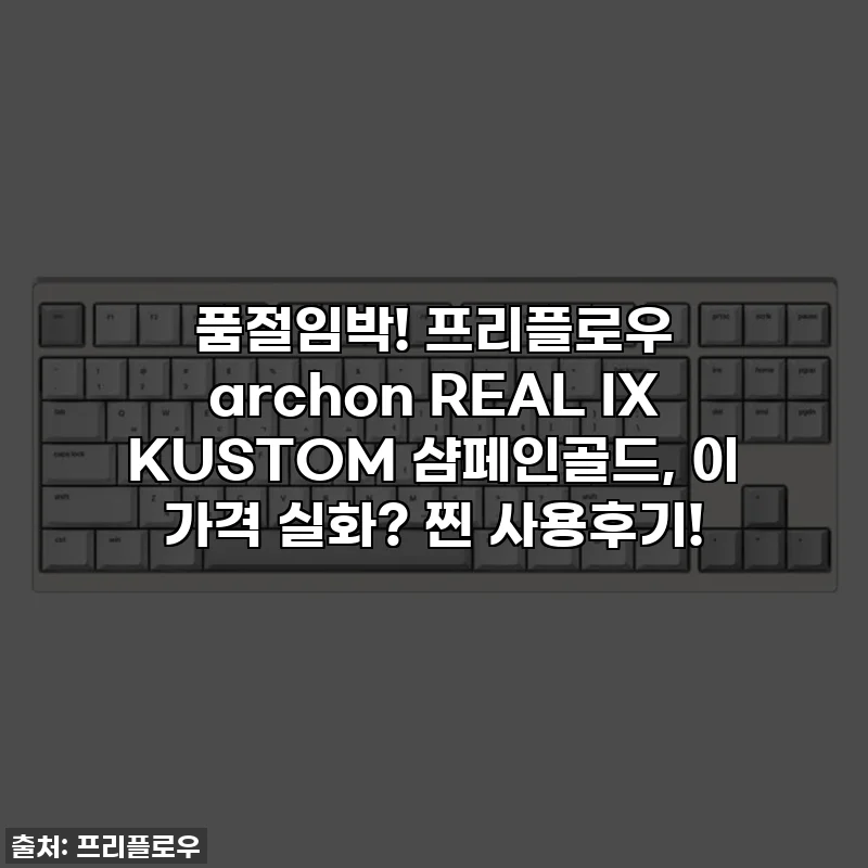 품절임박! 프리플로우 archon REAL IX KUSTOM 샴페인골드, 이 가격 실화? 찐 사용후기!