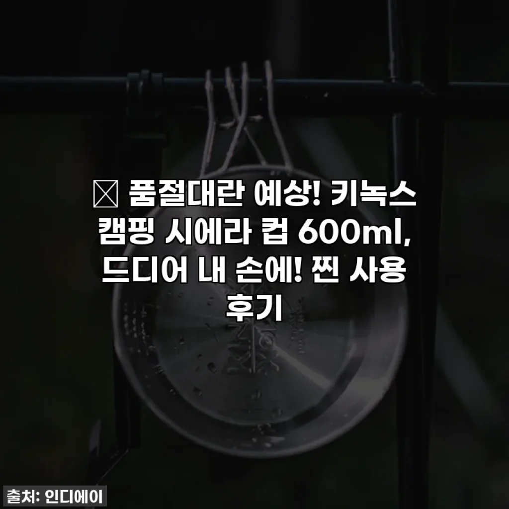 🔥 품절대란 예상! 키녹스 캠핑 시에라 컵 600ml, 드디어 내 손에! 찐 사용 후기