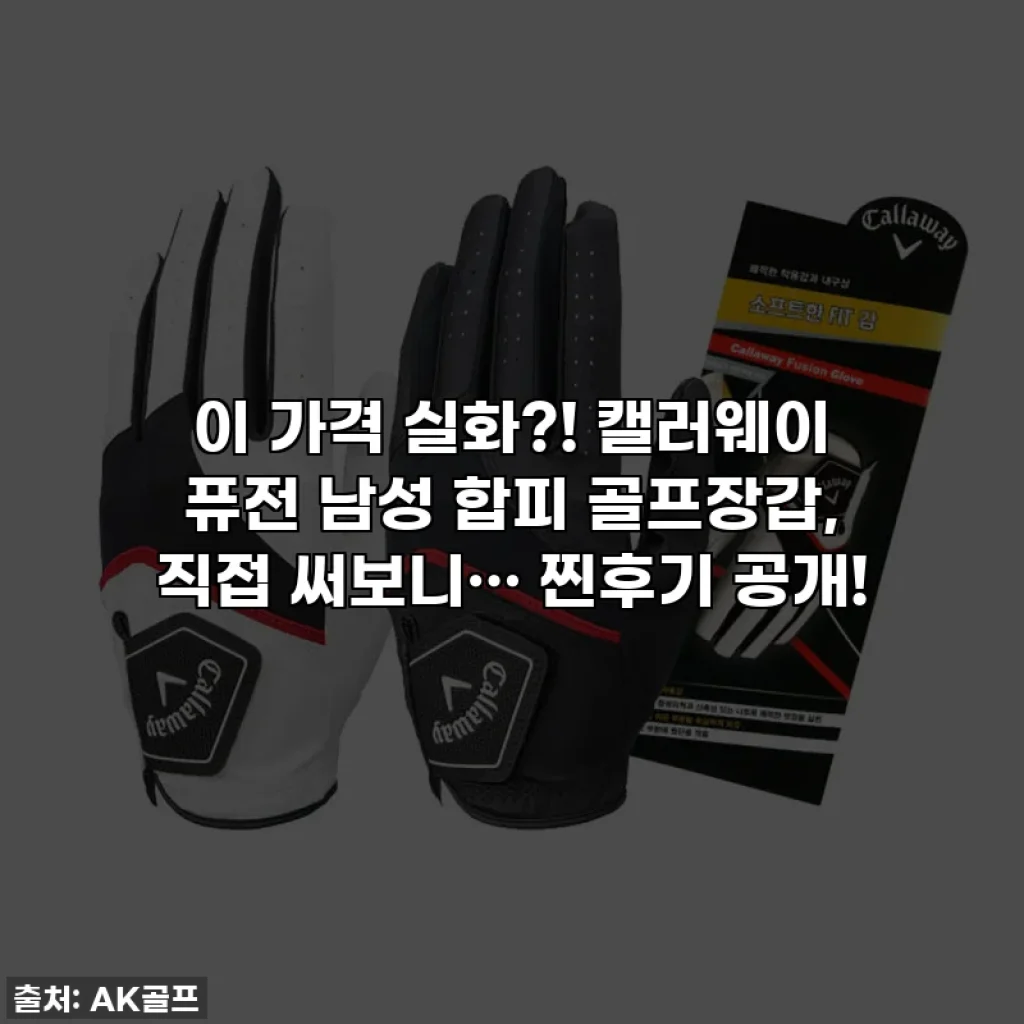 이 가격 실화?! 캘러웨이 퓨전 남성 합피 골프장갑, 직접 써보니… 찐후기 공개!