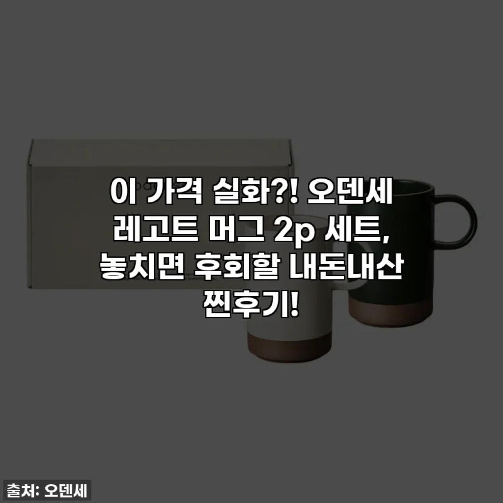 이 가격 실화?! 오덴세 레고트 머그 2p 세트, 놓치면 후회할 내돈내산 찐후기!