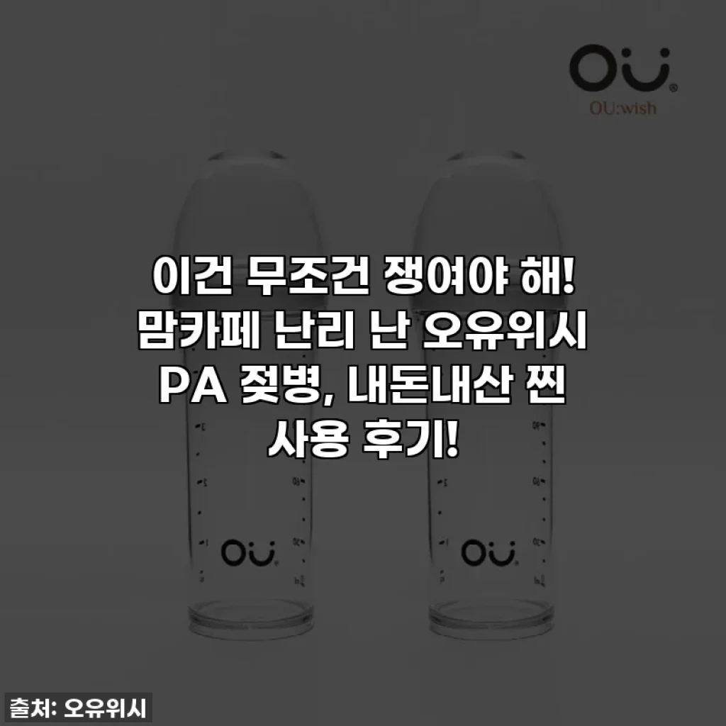 이건 무조건 쟁여야 해! 맘카페 난리 난 오유위시 PA 젖병, 내돈내산 찐 사용 후기!
