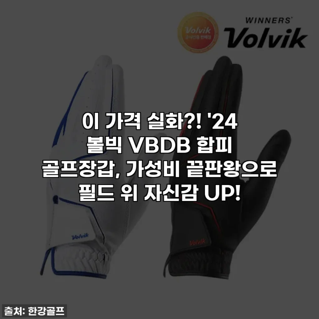 이 가격 실화?! '24 볼빅 VBDB 합피 골프장갑, 가성비 끝판왕으로 필드 위 자신감 UP!