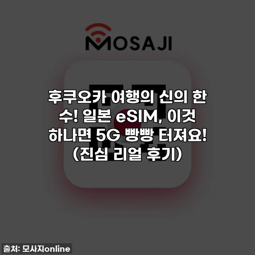 후쿠오카 여행의 신의 한 수! 일본 eSIM, 이것 하나면 5G 빵빵 터져요! (진심 리얼 후기)