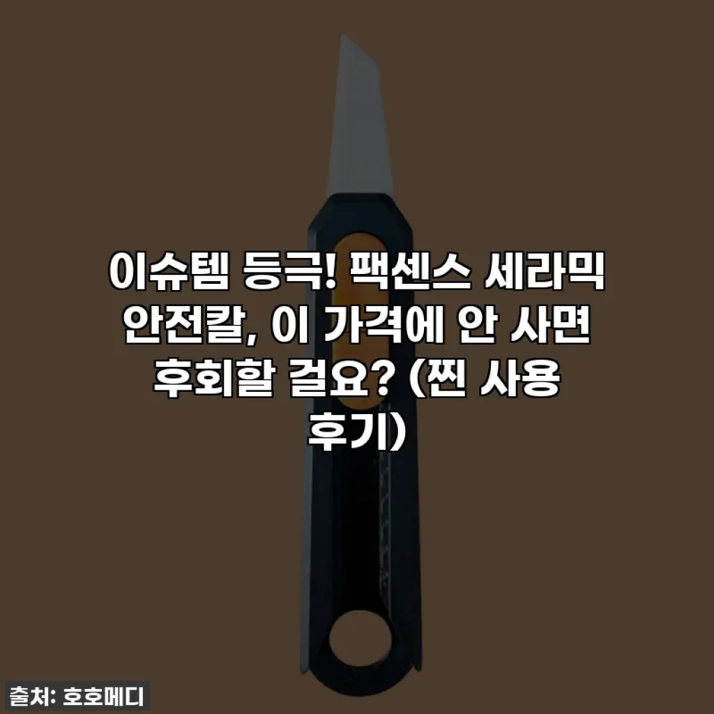 이슈템 등극! 팩센스 세라믹 안전칼, 이 가격에 안 사면 후회할 걸요? (찐 사용 후기)