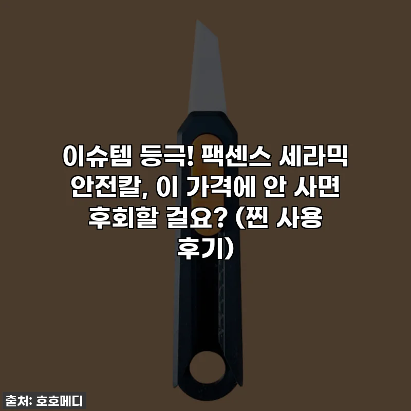 이슈템 등극! 팩센스 세라믹 안전칼, 이 가격에 안 사면 후회할 걸요? (찐 사용 후기)