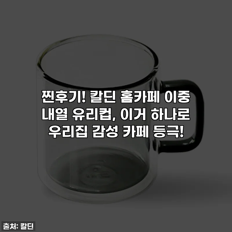 찐후기! 칼딘 홈카페 이중 내열 유리컵, 이거 하나로 우리집 감성 카페 등극!