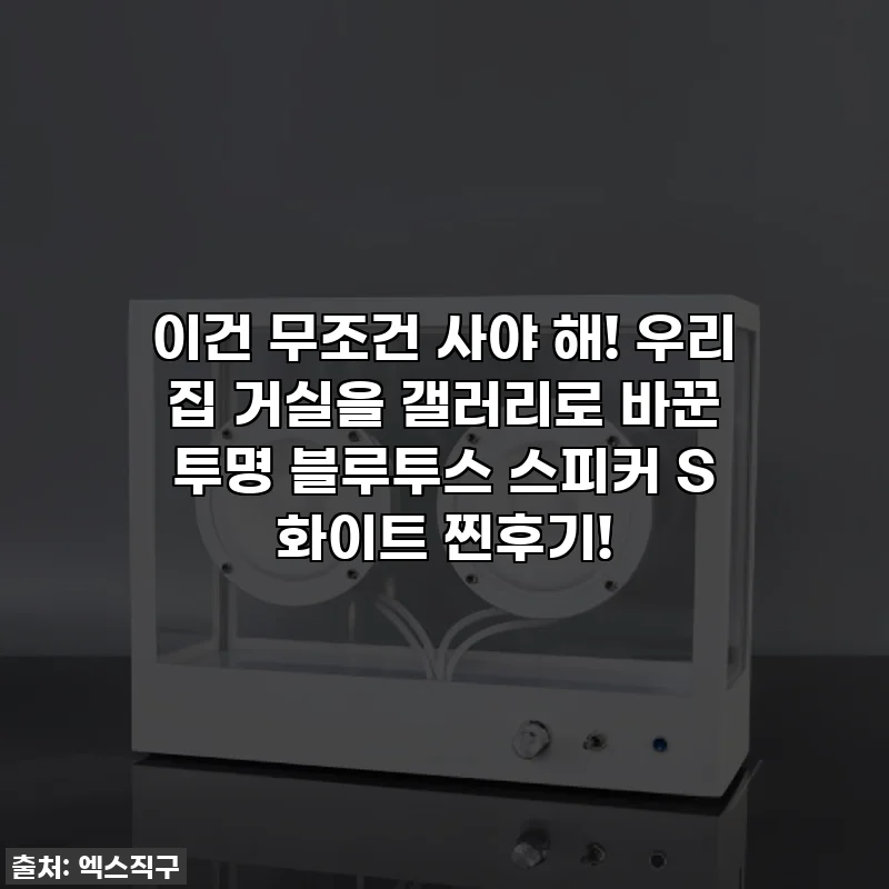 이건 무조건 사야 해! 우리 집 거실을 갤러리로 바꾼 투명 블루투스 스피커 S 화이트 찐후기!