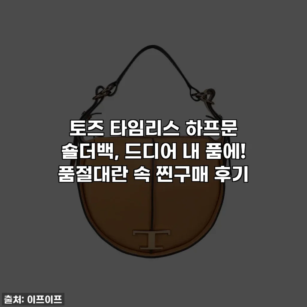 토즈 타임리스 하프문 숄더백, 드디어 내 품에! 품절대란 속 찐구매 후기