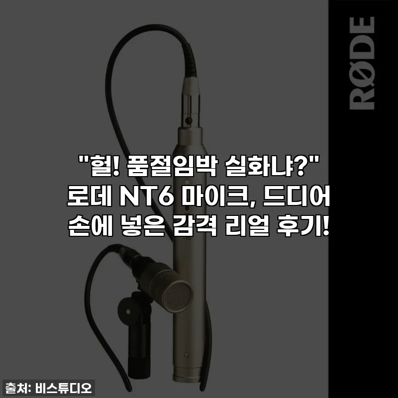 "헐! 품절임박 실화냐?" 로데 NT6 마이크, 드디어 손에 넣은 감격 리얼 후기!