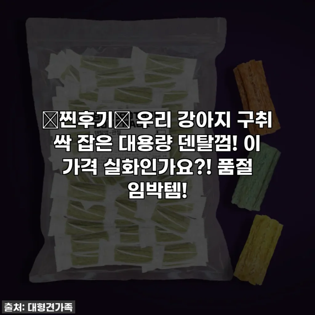 ⭐찐후기⭐ 우리 강아지 구취 싹 잡은 대용량 덴탈껌! 이 가격 실화인가요?! 품절 임박템!