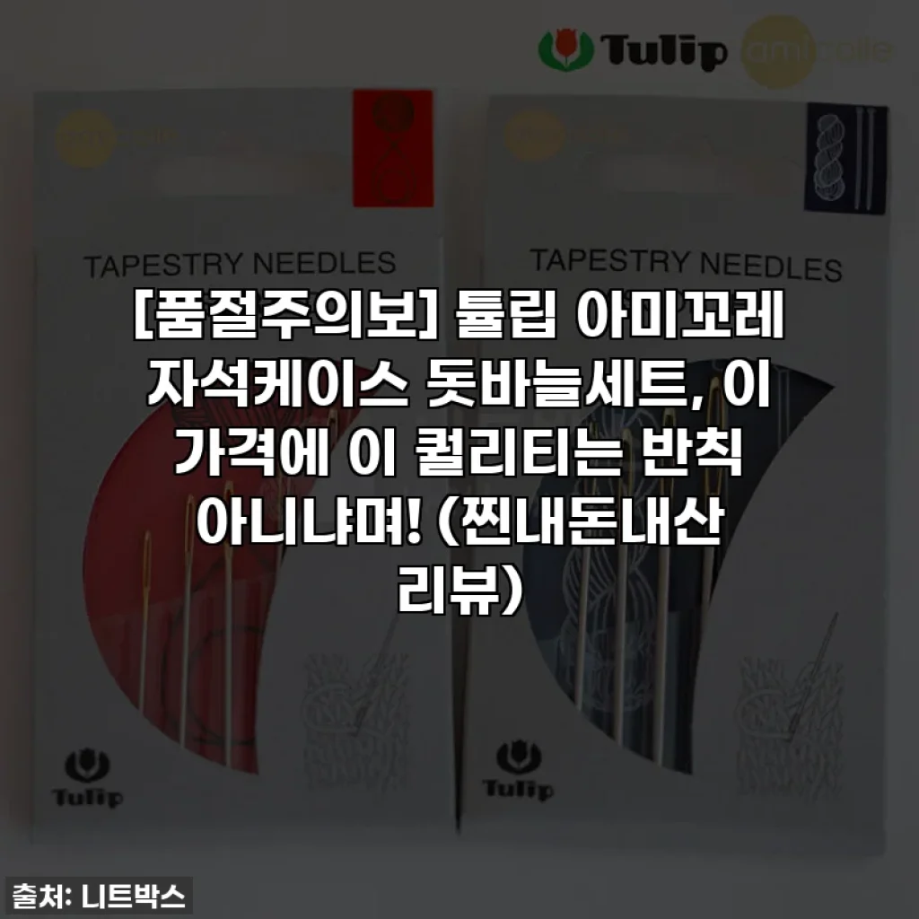 [품절주의보] 튤립 아미꼬레 자석케이스 돗바늘세트, 이 가격에 이 퀄리티는 반칙 아니냐며! (찐내돈내산 리뷰)