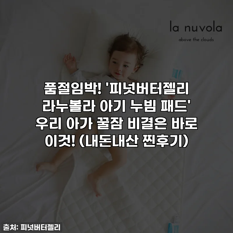 품절임박! '피넛버터젤리 라누볼라 아기 누빔 패드' 우리 아가 꿀잠 비결은 바로 이것! (내돈내산 찐후기)